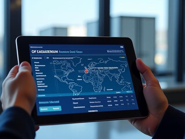 Logistics coordinator planning a heavy haul route on a digital dashboard