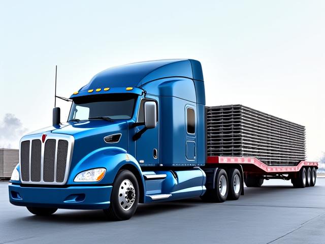 JMI Flatbed truck transporting structural server housing components