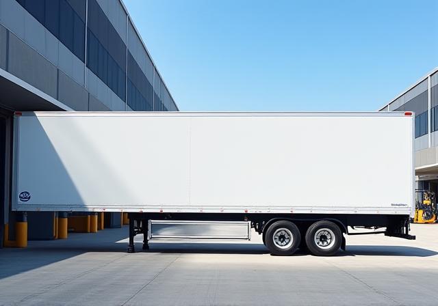 JMI trailer being professionally loaded at a modern distribution center dock
