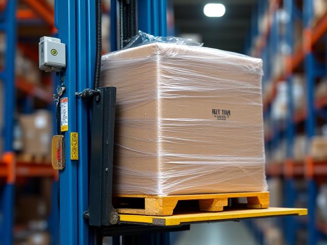 Forklift moving pallets in JMI facility
